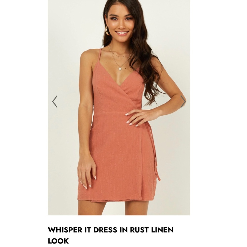 {Showpo Whisper It Dress in Rust - Size 14}